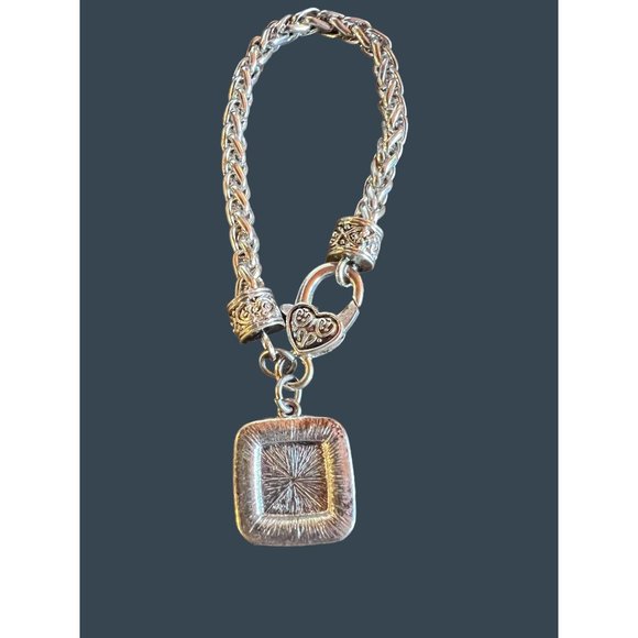 Teacher Apple Square Charm Bracelet Classic Silver Plated - Picture 11 of 11